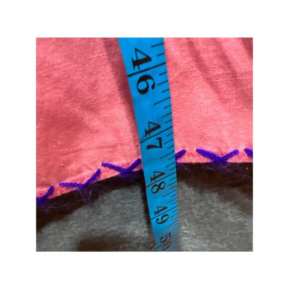 Vintage 70s Mexican Oaxaca Embroidered Maxi Dress Fits Size S/M See Measurement - Picture 9 of 10